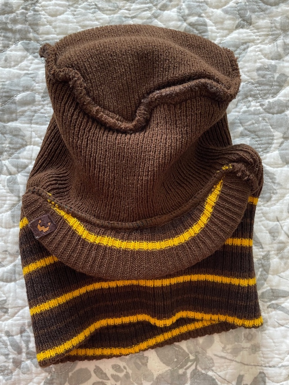 EUC Rare SPY Optic Women’s Vintage Y2K Ribbed Visored Balaclava in Brown/Yellow - Picture 6 of 6